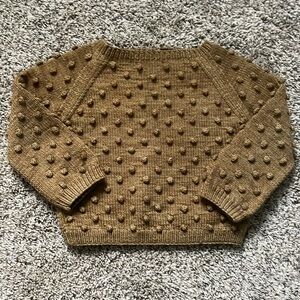 WOOL: Misha and Puff Popcorn Sweater - Kids 4-5yo - like new - brown